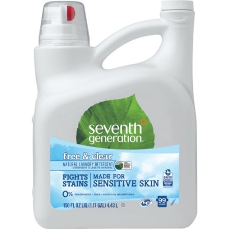 Seventh Generation&trade; Natural Laundry Detergent, Free And Clear, Unscented, 150 Oz