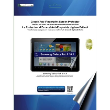 Green Onions Supply Glossy Anti-Fingerprint Screen Protector for Samsung Galaxy Tab 2 10.1