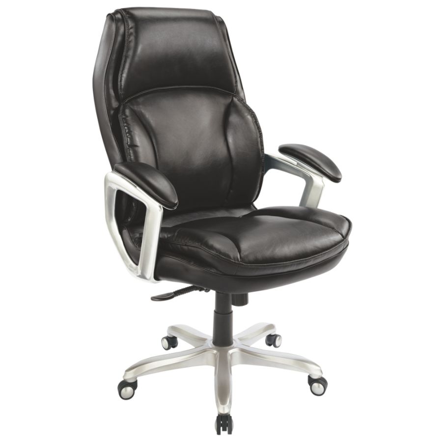 Style@Work By Thomasville&reg; Vanarro High-Back Chair, Black/Chrome