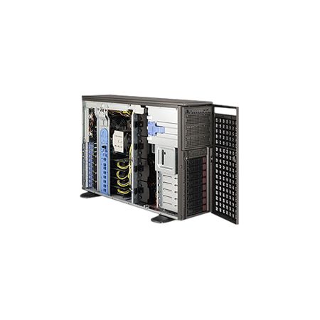 Supermicro SuperWorkstation 7047GR-TRF Barebone System - 4U Tower - Intel C602 Chipset - Socket R LGA-2011 - 2 x Processor Support - Dark Gray
