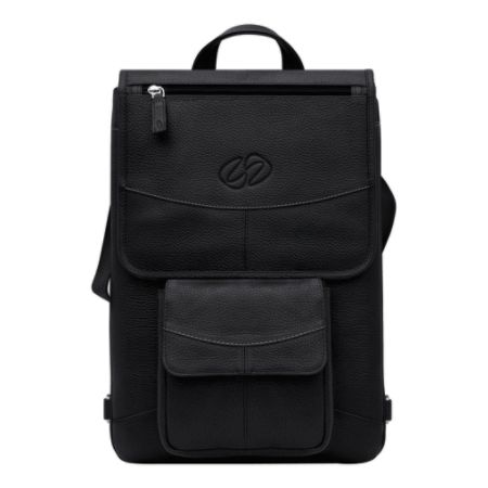 MacCase Leather Flight Jacket Bag With Backpack Option For 13" MacBooks&reg;, Black