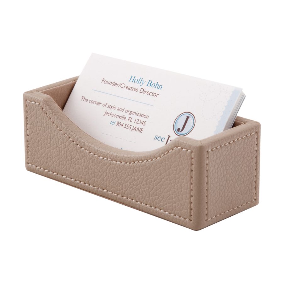 See Jane Work Faux Leather Business Card Holder Tan by Office Depot & OfficeMax