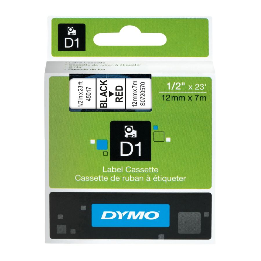 DYMO D1 45017 Black On Red