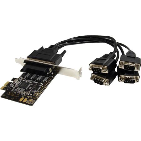 StarTech.com 4 Port RS232 PCI Express Serial Card w/ Breakout Cable