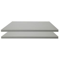 WorkPro&reg; ModOffice&trade; Storage Shelves, 11/16"H x 16 1/2"W x 16 1/2"D, Pack Of 2, Gray