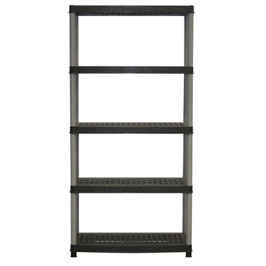 Home Design Products 5-Tier Heavy-Duty Shelving, 72"H x 36"W x 18 7/8"D, Black