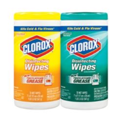 Clorox Disinfecting Wipes, Lemon And Fresh Scent, 7" x 8", 75 Wipes Per Canister, Carton of 12