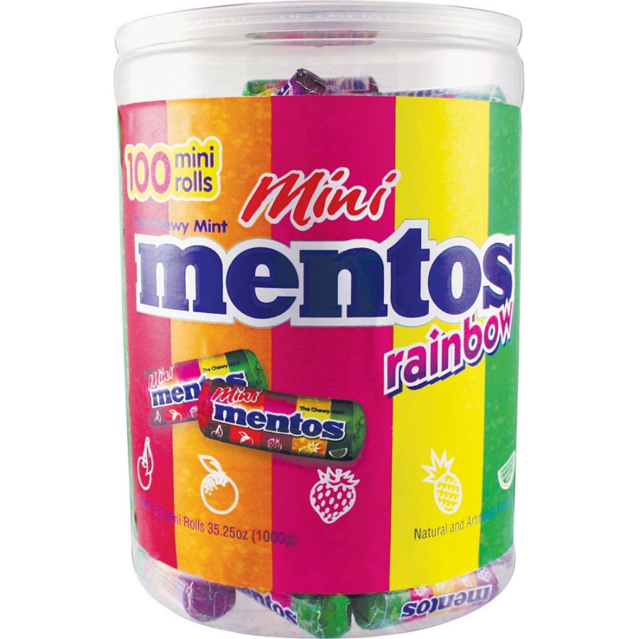 Mentos&reg;, Mini Rainbow, 35.2 Oz. Tub