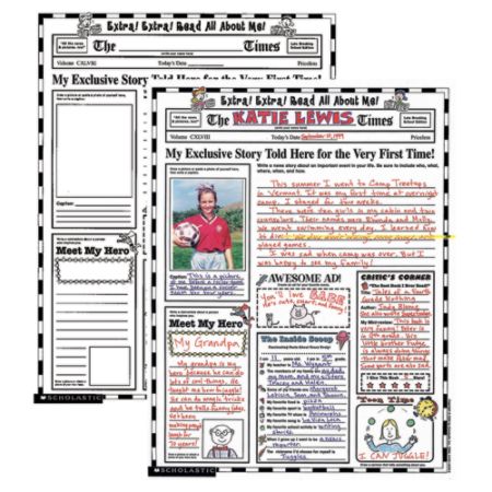 Scholastic Instant Personal Posters Extra Extra Read All About Me by ...