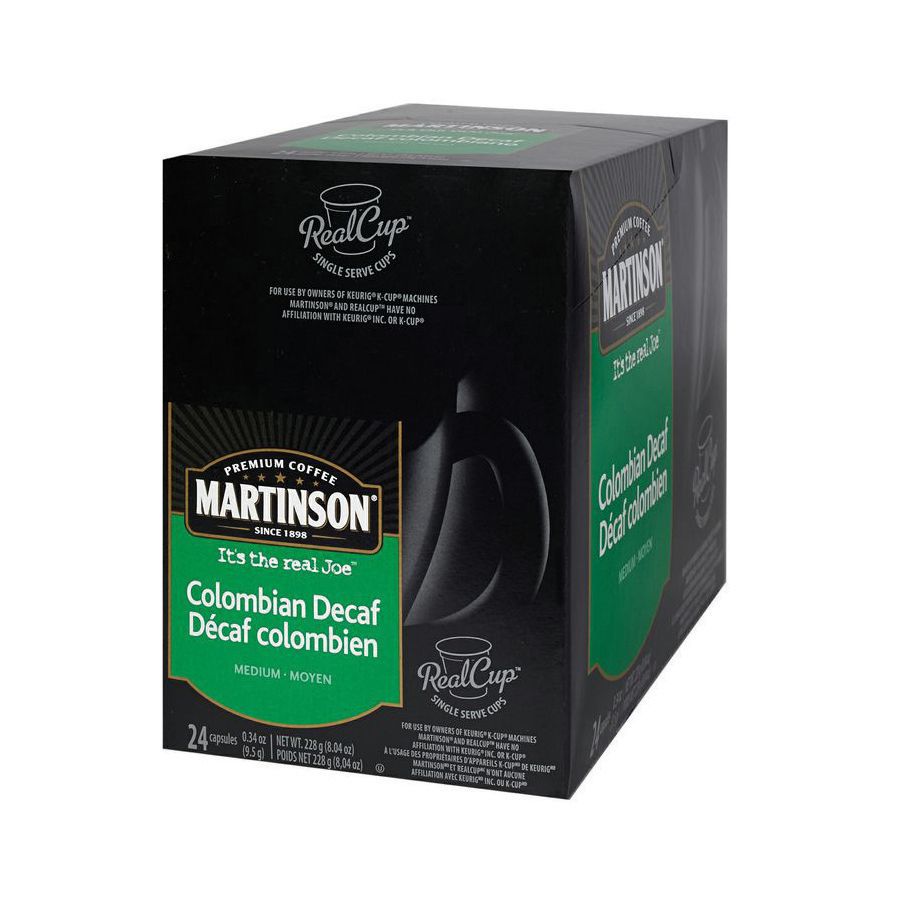 Martinson Colombian Decaf Coffee Capsules, 8.04 Oz., Box Of 24