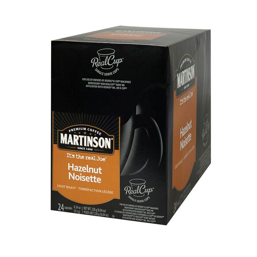 Martinson Hazelnut RealCup Coffee Capsules, 8.04 Oz., Box Of 24