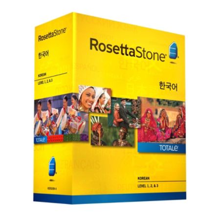Rosetta Stone Korean Version 4 Levels 1, 2 And 3 Set, 5 Users, For PC/Mac, Traditional Disc