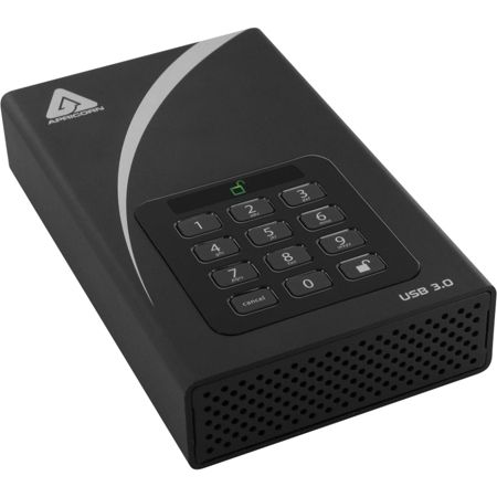 Apricorn Aegis Padlock DT 1TB External USB 3.0 Desktop Hard Drive, Black, ADT-3PL256-1000
