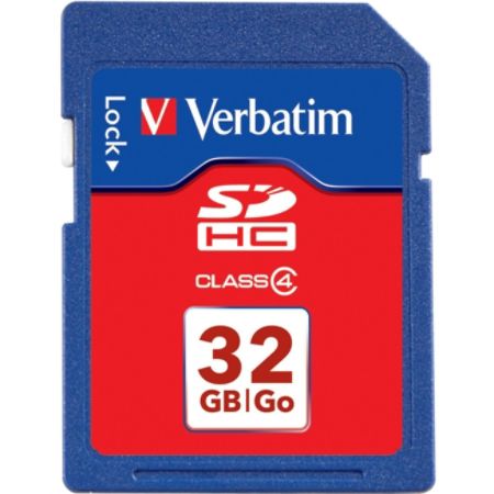 Verbatim&reg; Secure Digital High Capacity (SDHC&trade;) Memory Card, 32GB