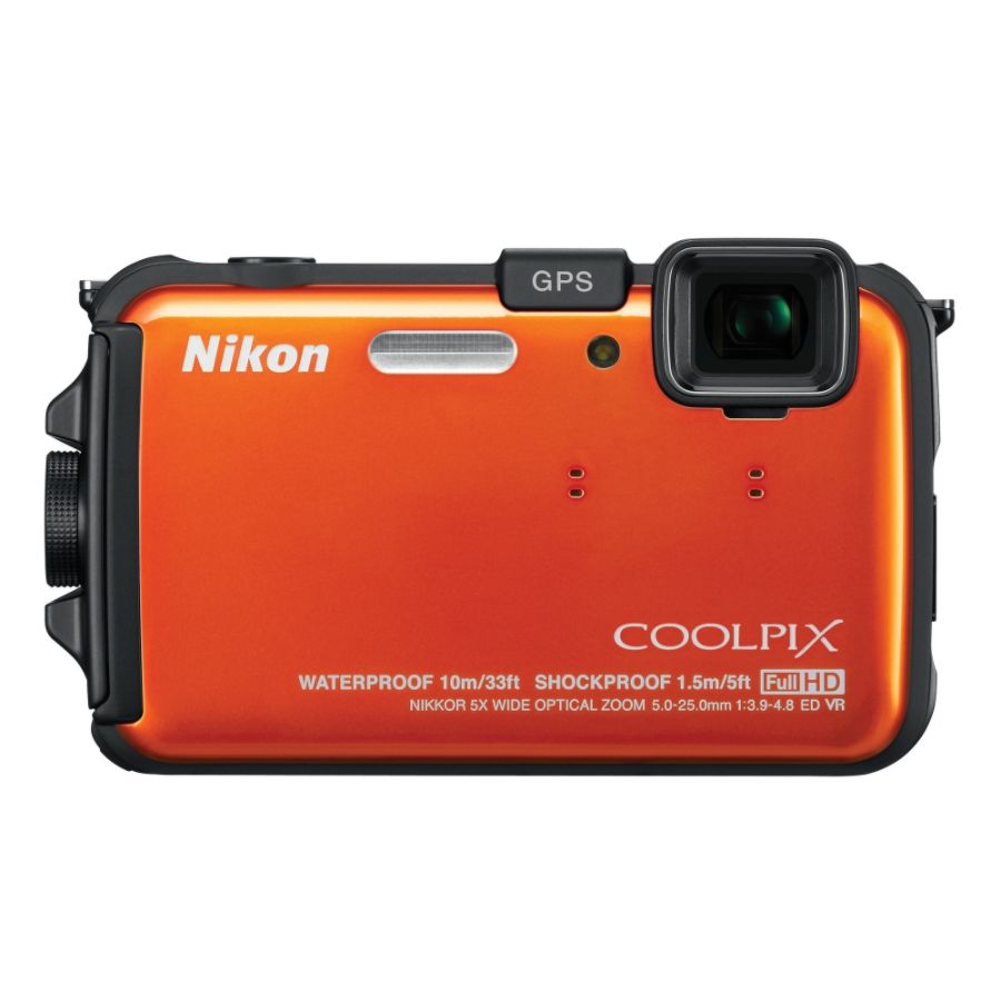 Nikon&reg; Coolpix&reg; AW100 16.0-Megapixel Digital Camera, Orange