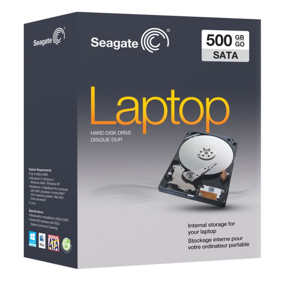 Seagate Laptop 500GB 2.5" Internal Hard Drive Kit, 5400 RPM