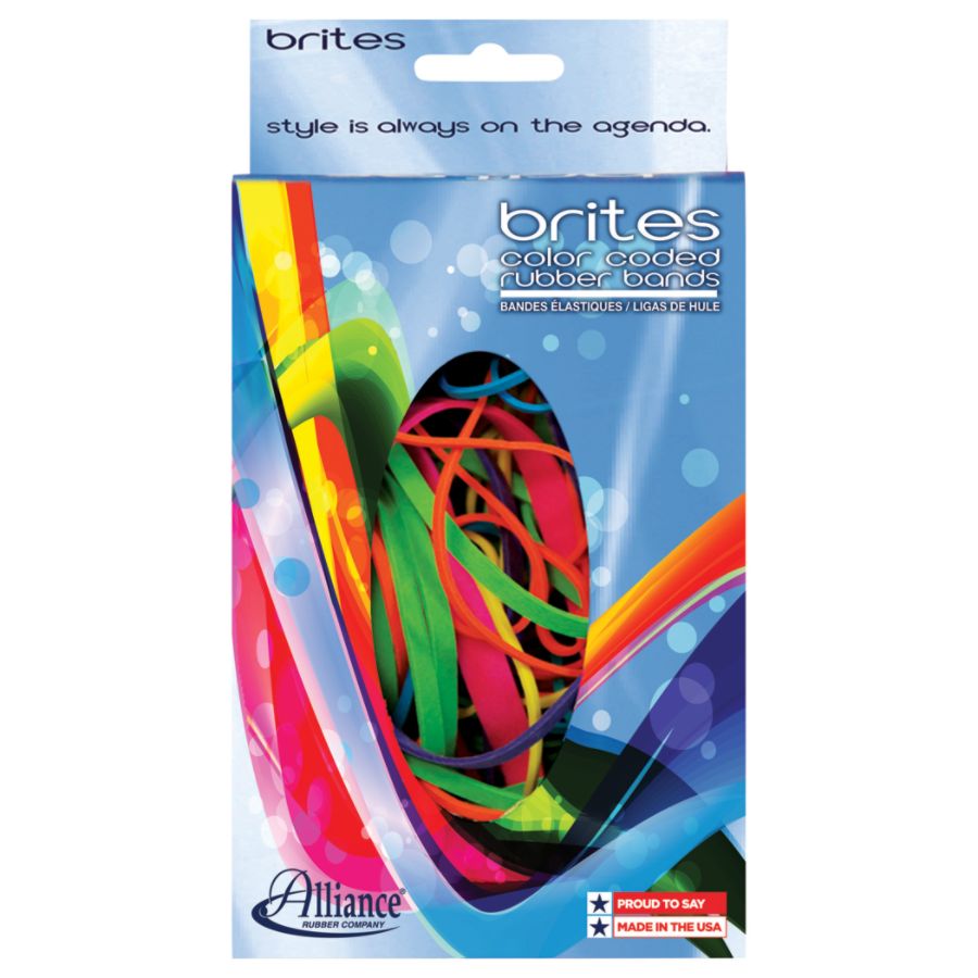 Alliance Rubber Brites Rubber Bands Assorted
