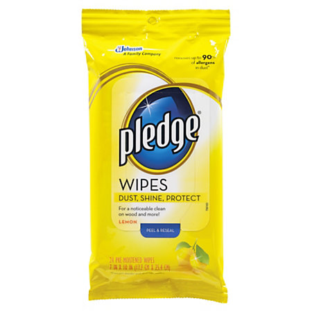 furniture pledge wipes polish scent lemon pack