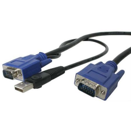StarTech.com 15 ft 2-in-1 Ultra Thin USB KVM Cable