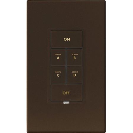 Insteon 2334-237 Keypad Dimmer Switch (Dual-Band), 6-Button, Brown