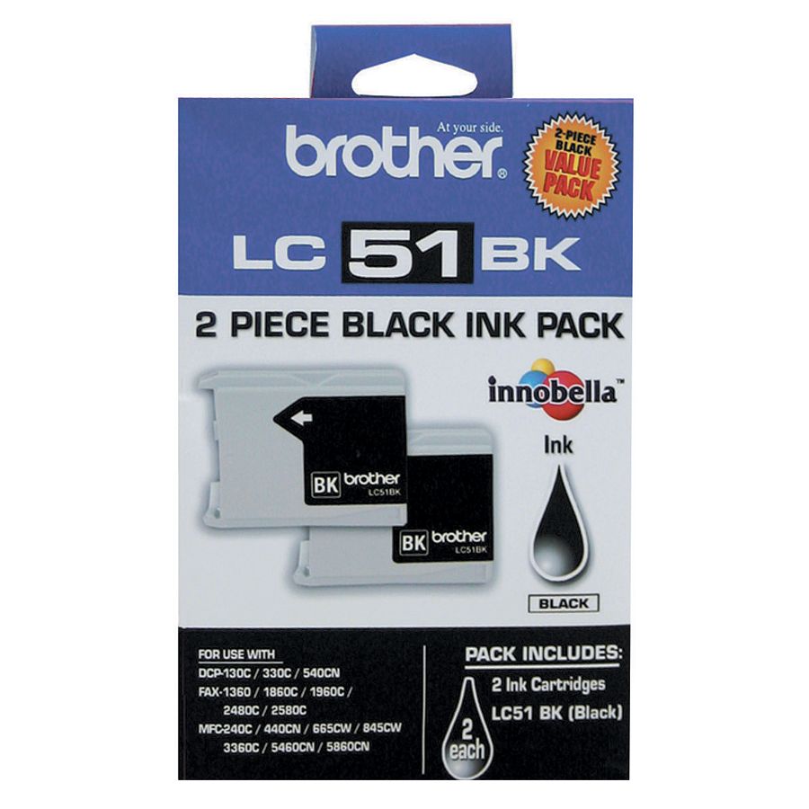 Brother LC51 Black Ink Cartridges Pack