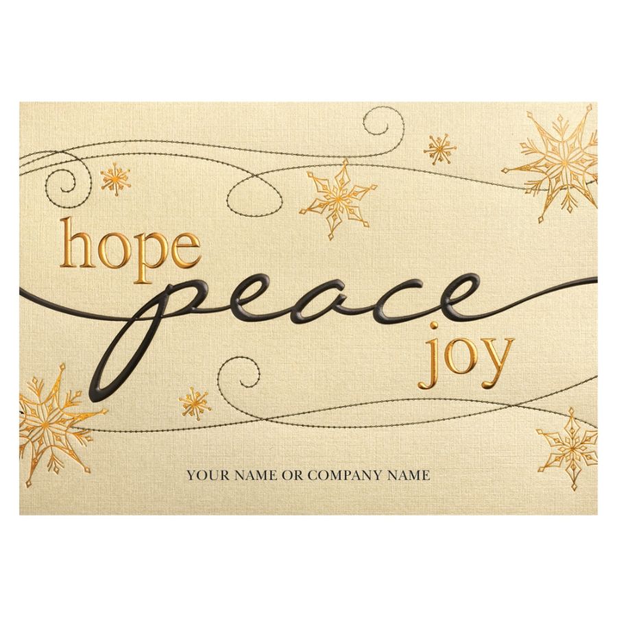 30% Recycled Personalized Front Imprint Cards, 7 7/8" x 5 5/8", Copper Snow, Box Of 25
