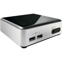 Intel D34010WYK Desktop Computer - Intel Core i3 i3-4010U 1.70 GHz - Ultra Compact - Silver, Black