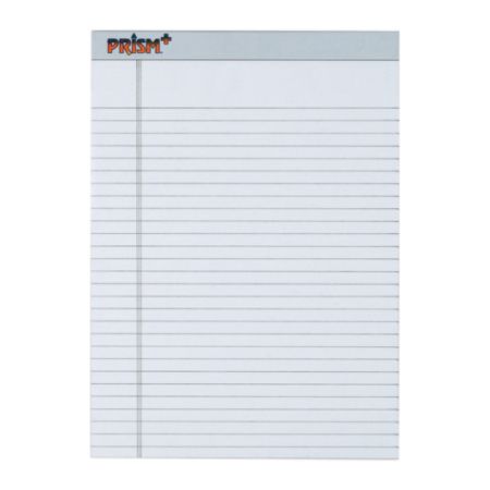 TOPS&trade; Prism+ Color Writing Pads, 8 1/2" x 11 3/4", Legal Ruled, 50 Sheets, Gray, Pack Of 12 Pads