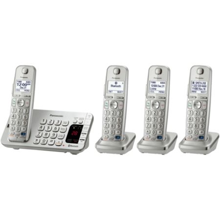Panasonic&reg; Link2Cell KX-TGE274S DECT 6.0 Expandable Bluetooth&reg; Cordless Phone System With Digital Answering System