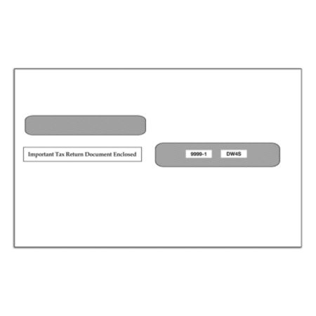 ComplyRight Tax Envelopes, Double Window, For Forms 5205, 5205A And 5209, 5 5/8" x 9", White, Pack Of 100