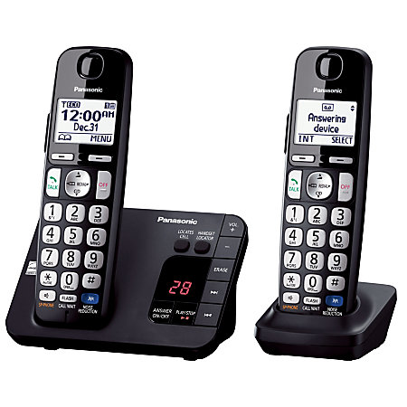 Panasonic KX TGE232B Expandable Cordless Phone System With