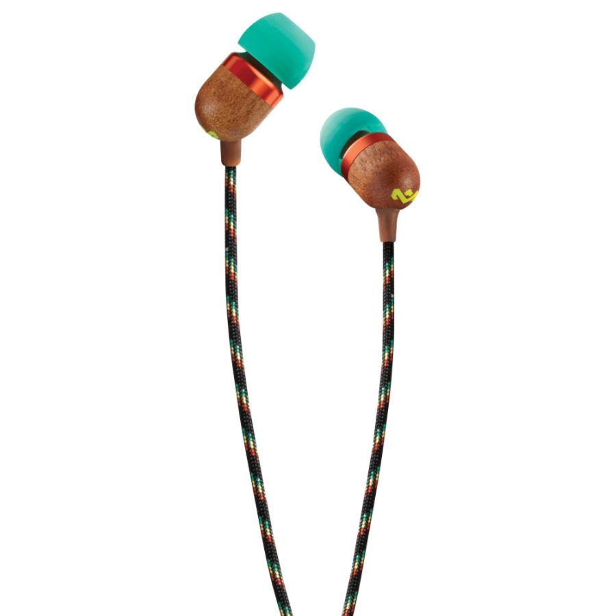 Marley Jammin "Smile" In-Ear Headphones With Carry Bag, Rasta