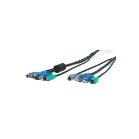 StarTech.com 15 ft Black 3-in-1 PS/2 KVM Extension Cable