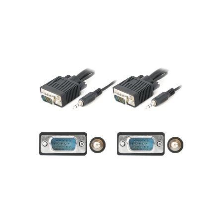 AddOn 15.24m (50.00ft) VGA Male to Male Black A/V Cable