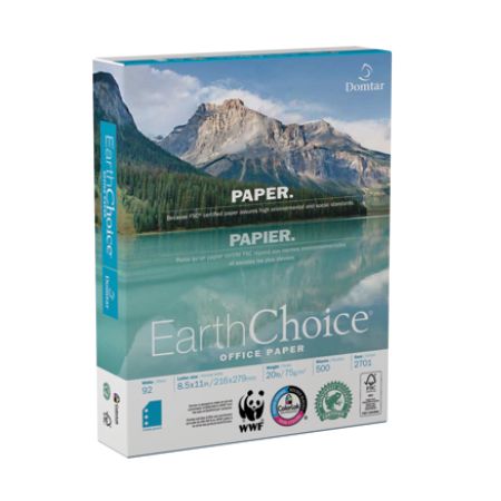 Domtar EarthChoice&reg; Office Paper, 8 1/2" x 11", 3-Hole Punched, 20 Lb, FSC Certified, Ream Of 500 Sheets