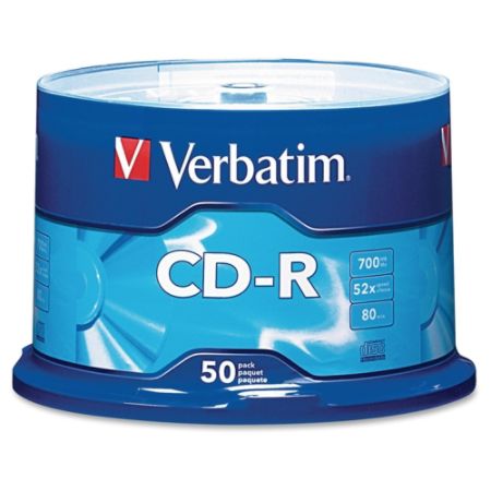 Verbatim&reg; CD-R Spindle, 700MB, Pack of 50