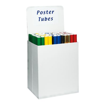 Large 100% Recycled Corrugated Cardboard Floor Bin Displays, 30"H x 24 3/4"W x 18 3/4"D, White, Pack Of 10