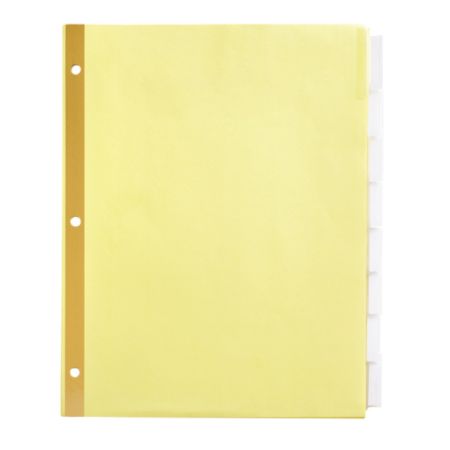 Office Depot&reg; Brand Insertable Dividers With Tabs, 8 1/2" x 11", Clear, 8-Tab