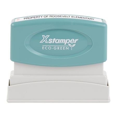 ECO-GREEN Xstamper&reg; Pre-Inked Small Rectangular Stamp, N05, 76% Recycled, 1/8" x 2 5/16" Impression