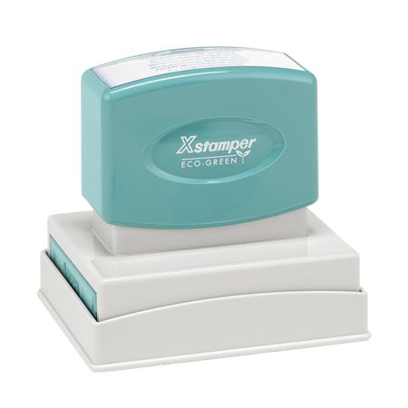 ECO-GREEN Xstamper&reg; Pre-Inked Medium Stamp, N22, 65% Recycled, 1 15/16" x 2 15/16" Impression