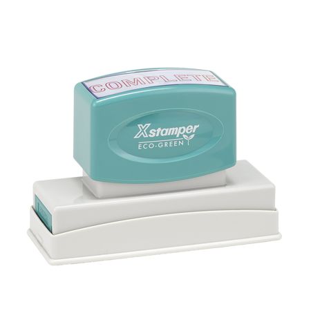 ECO-GREEN Xstamper&reg; Pre-Inked Large Stamp, N26, 11/16" x 3 5/16" Impression