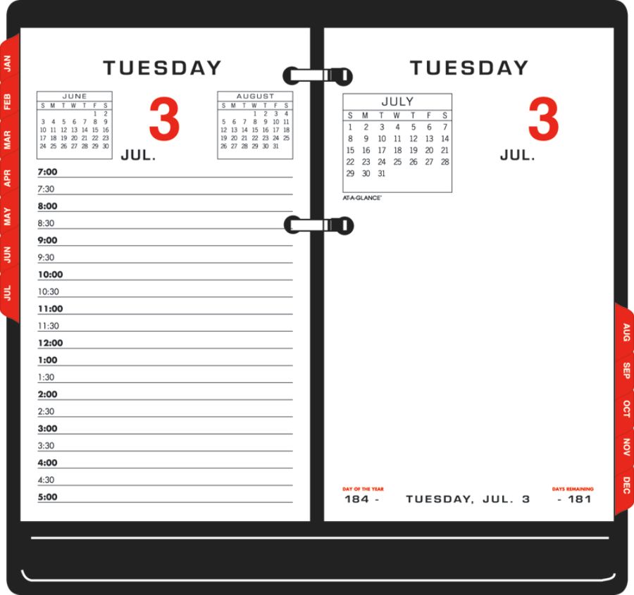 AT A GLANCE 2 Color Desk