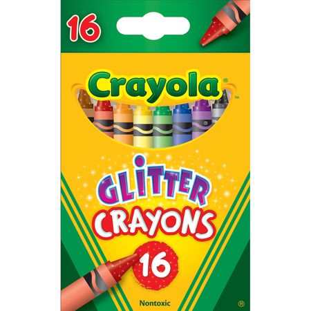 Crayola&reg; Glitter Crayons, Assorted, Pack Of 16