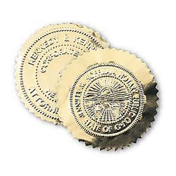 Gold Foil Label Seal Stickers For