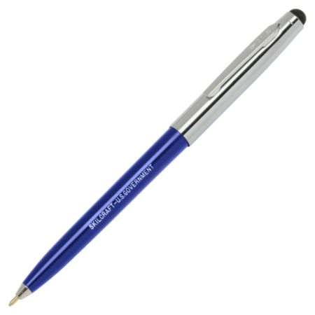 Skilcraft&reg; Multifunction Ballpoint Pen/Stylus, 0.5 mm, Medium Point, Blue Barrel, Blue Ink