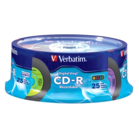 Verbatim CD-R 80min 52X with Digital Vinyl Surface - 25pk Spindle