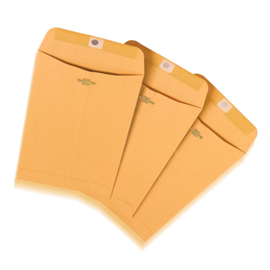 Office Depot&reg; Brand Clasp Envelopes, 6" x 9", Brown, Box Of 100