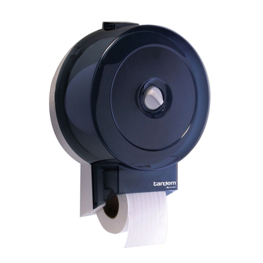 Cascades&reg; Tandem&reg; JRT Bathroom Tissue Dispenser, Gray