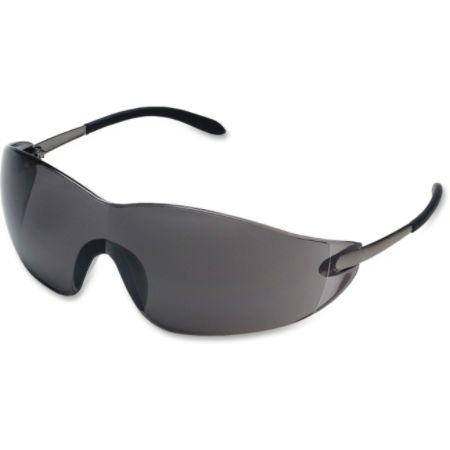 Crews Blackjack Protective Eyewear, Chrome Frame, Gray Lens