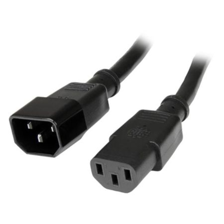 StarTech.com 1 ft Standard Computer Power Cord Extension - C14 to C13